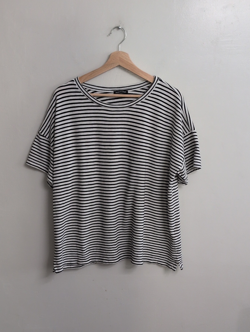 Eileen Fisher Cotton Slub Knit Tee